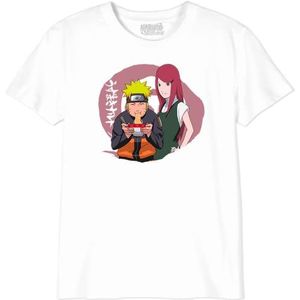 Naruto shippuden Mother's Day with Naruto GINASHISW003 T-shirt voor kinderen, wit, maat 12 jaar, Wit, 12 Jaren
