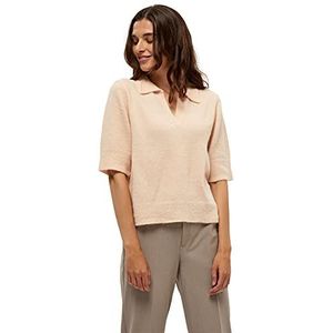 Peppercorn Dames Dinea Short Sleeve Sweater, Rose Blossom Pink Melange, L