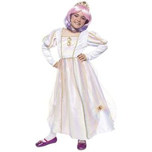 Rubies Prinses Rainbow kostuum voor meisjes, kleurrijke prinsessenjurk met tiara, origineel, ideaal voor Halloween, Kerstmis, carnaval en verjaardag.