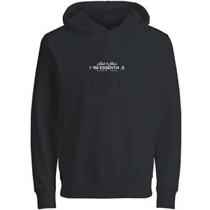 Jack & Jones - JPRBLACASPER - Sweatshirt - Zwart - Capuchon met Trekkoord