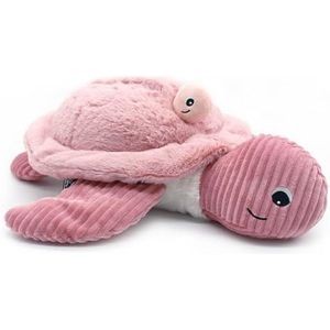 LES DEGLINGOS PTIPOTOS by SAUVENOU LA Reuzenschildpad moeder/baby, ultrazacht pluche, 2-in-1, ideaal cadeau voor geboorte, verjaardag, Kerstmis, 48 cm, roze