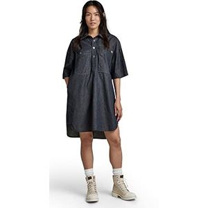 G-STAR RAW Denim shirt dames casual jurk, blauw (stay raw denim D306-D926), S