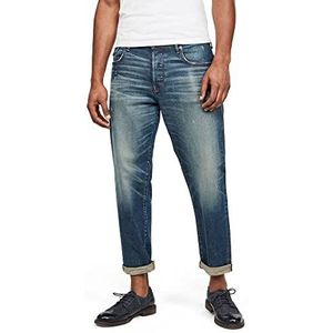 G-STAR RAW Morry 3D Relaxed Tapered Selvedge Jeans voor heren, Blauw (Faded Pacific Destroyed D15386-b454-b160), 27W x 30L