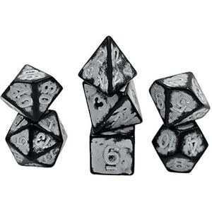 Dice4friends DIC37395 dobbelstenen set Antiek Dark Knight: White (7) dobbelstenen