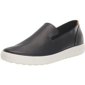 ECCO Womens Soft 7 Slip on Sneaker, Zwart/Poeder, 8-8.5