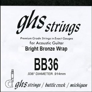 GHS BRIGHT BRONZE Single String voor akoestische gitaar - Wrap - 036