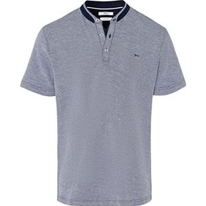 BRAX Poloshirt voor heren in sportieve tweekleurige look met opstaande kraag, Ocean, XL, ocean, XL