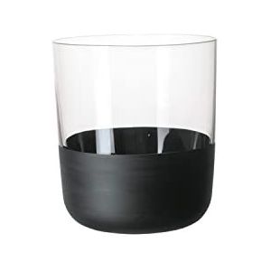 Villeroy & Boch – Manufacture Rock whiskyglas set, 4dlg., kristalglas met matzwarte bodem, inhoud 250ml