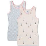 Sanetta Meisjesonderhemd van biologisch katoen, dubbelpak, Sheer Pink, 92 cm