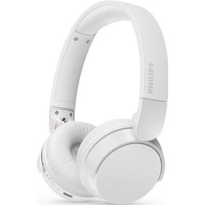 Philips TAH3209WH Lightweight On Ear draadloze Bluetooth Headphones met Passive Noise Isolation - 55 uur afspeeltijd, natuurlijk geluid, heldere gesprekken, Dynamic Bass, 2 uur USB-laden - Wit