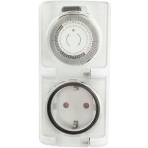 Dagprogramma MEC.IP44.16A.3680W. Bedien en optimaliseer uw dagelijkse energie. Ideaal voor de automatisering van het gebruik van elektrische apparaten met efficiëntie en veiligheid buitenshuis.