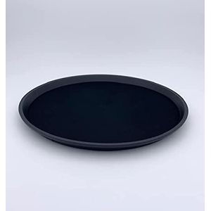 MC Ristorazione - Anti-slip dienblad, rond, 40 cm diameter, zwart, gemaakt in Italië, ideaal voor bars, cafés, restaurants, hotels.
