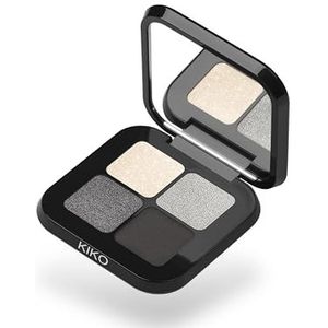 KIKO Milano Bright Quartet Eyeshadow Palette 04 | Palet Met 4 Kleuren Baked Oogschaduw Voor Droog En Nat Gebruik