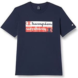 Champion Legacy Graphic Shop Authentic Mirror Logo S/S T-shirt, marineblauw, S voor heren