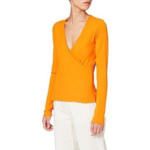 Scotch & Soda - Wikkelshirt - Vif Orange - Dames - Ecovero Mix
