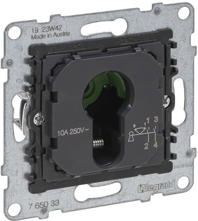 Schakelaar - 2-voudige Sleutelschakelaar - Halve Cilinder - Halogeenvrij - IP20