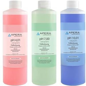 Apera Instruments pH kalibratieoplossing 4.01/7.00/10.01 per 250 ml, bufferoplossingsset