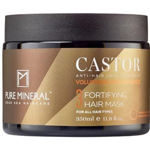 Pure Mineral - Haarmasker met Castorolie - Versterkt en Hydrateert voor Breekbaar Haar - Omega-9 - Zonder sulfaten, parabenen, petrolaten - 350ml
