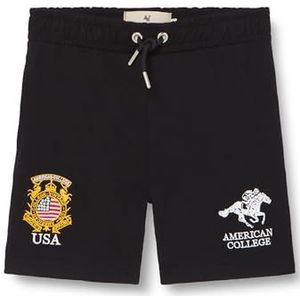 AMERICAN COLLEGE USA Bermudashorts voor kinderen, uniseks, zwart., 12 Jaar