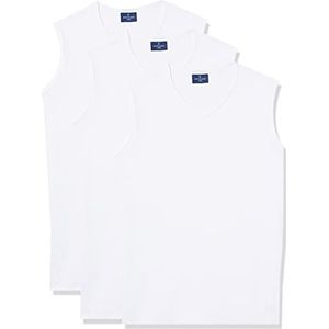 Navigare Onderhemd voor heren, verpakking van 3 stuks, wit, S