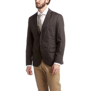 ESPRIT Collection Herenblazer 024EO2G006 katoenen blazer met details, bruin (Mocha Brown), 44