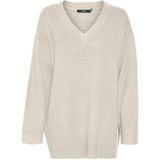 Vmgold - Gebreide Pullover - V-Hals - Lange Mouwen - Relaxed Fit