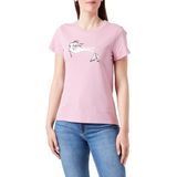 T-shirt Jersey Mermaid Print, N98_orchideeënrook, S