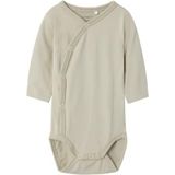 Name It Wikkelromper l/s - NbmVrolle - IJslands fossiel - Name It - 62 - Romper L/S