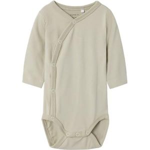 Name It Wikkelromper l/s - NbmVrolle - IJslands fossiel - Name It - 62 - Romper L/S