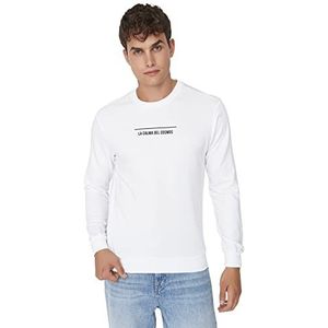 TRENDYOL MAN Sweatshirt - Wit - Regular, Kleur: wit, S