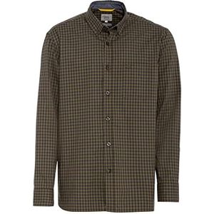 camel active Heren 409114/8S04 Hemd, Olive Brown, S