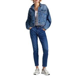 Pepe Jeans Tapered High Waist Jeans voor dames, blauw (denim-xw7), 32W / 30L