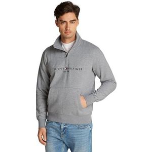 Tommy Hilfiger Tommy Logo Mw0mw20954 Mockneck voor heren, grijs (medium grey heather)., XS