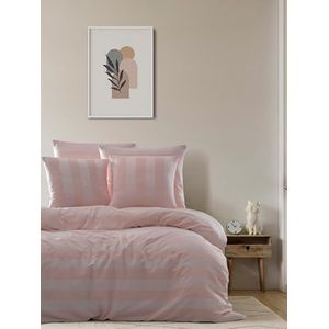 Nuit Des Rêves Double Quilt Cover Set (200 x 200 cm), Powder Color, 70% Katoen/30% polyester | 2 kussenslopen (80 x 80 cm) | Machine wasbaar, elegant design