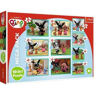 Trefl - Wat Doet Bing? 10 In 1 Puzzel, 10 Puzzels, Van 20 Tot 48 Stukjes Puzzels Met Bing Karakters, Verschillende Moeilijkheidsgraden, Amusement, Voor Kinderen Vanaf 4 Jaar