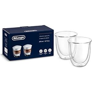 De'Longhi DLSC311 dubbelwandig thermoglas cappuccino, set van 2