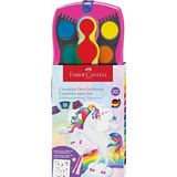 Faber-Castell 125002 - Aquarelverfdoos Connector Unicorn Edition met 12 kleuren incl. tube regenboogglitter