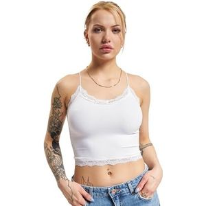 ONLY Dames Onlvicky Lace Seamless Cropped Noos Top, wit (bright white), XS-S