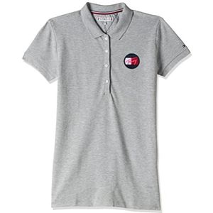 Tommy Hilfiger Essential Polo S/S Poloshirt voor meisjes, grijs (Grey P01), 86 cm