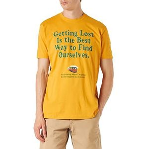 Springfield T-shirt met korte mouwen voor heren., goudkleurig/mosterd, M