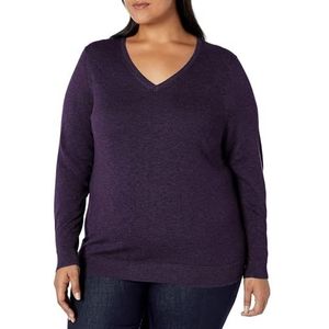 Amazon Essentials Plus Size Lichtgewicht V-hals Trui Paars Heide, 1X