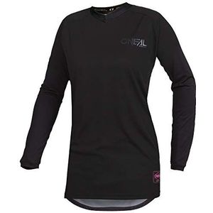 O'NEAL MX MTB Motorcrossshirt met lange mouwen, pasvorm voor meer bewegingsvrijheid, ademend en vochtafvoerend, Element Womens Jersey Classic Black, volwassenen, zwart, zwart, XL