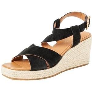 Geox Dames D PANAREA D Wedge Sandaal, zwart, 38 EU, zwart, 38 EU