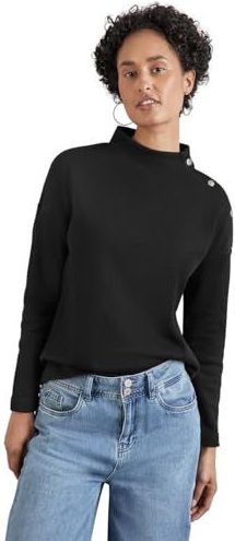 Street One - Gestructureerd Overhemd - Zwart - Dames