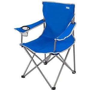 Aktive 52878 Klapstoel voor camping, tuin, terras, 64,5 x 49,5 x 82 cm, maximaal gewicht 110 kg, inclusief onderzetters en armleuningen, ademende stof en versterkte naden