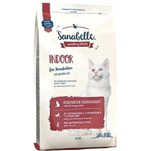 Sanabelle Indoor droogvoer voor volwassen katten (vanaf 12 maanden) speciaal geschikt voor binnenkatten en katten met een beperkte mobiliteit 4 x 2 kg