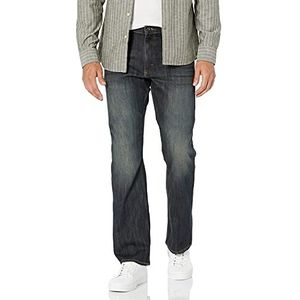 Wrangler Authentics Jeans met enkellaarzen, casual snit, jeans met enkellaarzen, casual pasvorm, blauw/zwart stretch, 32W / 34L