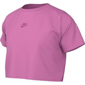 Nike Meisjes G NSW Ss Top JSY Lbr, Playful Pink/Active Fuchsia, FN8589-675, L