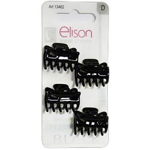 Set van 6 haarspelden 13462 Mini Classic Black 4 stuks (13410)