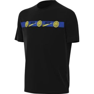 Nike Unisex Kids Shirt Inter U Nk Repeat Tee, Black, FD1109-010, XS